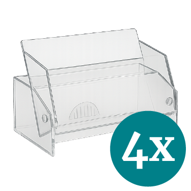 4 Visitenkartenboxen