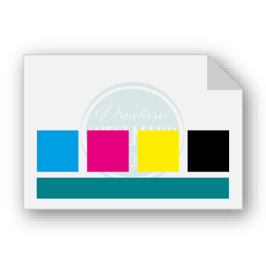 5/0-farbig CMYK + Sonderfarbe (einseitig bedruckt)