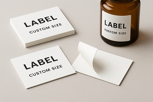 Etiketten Wunschformat auf Bogen