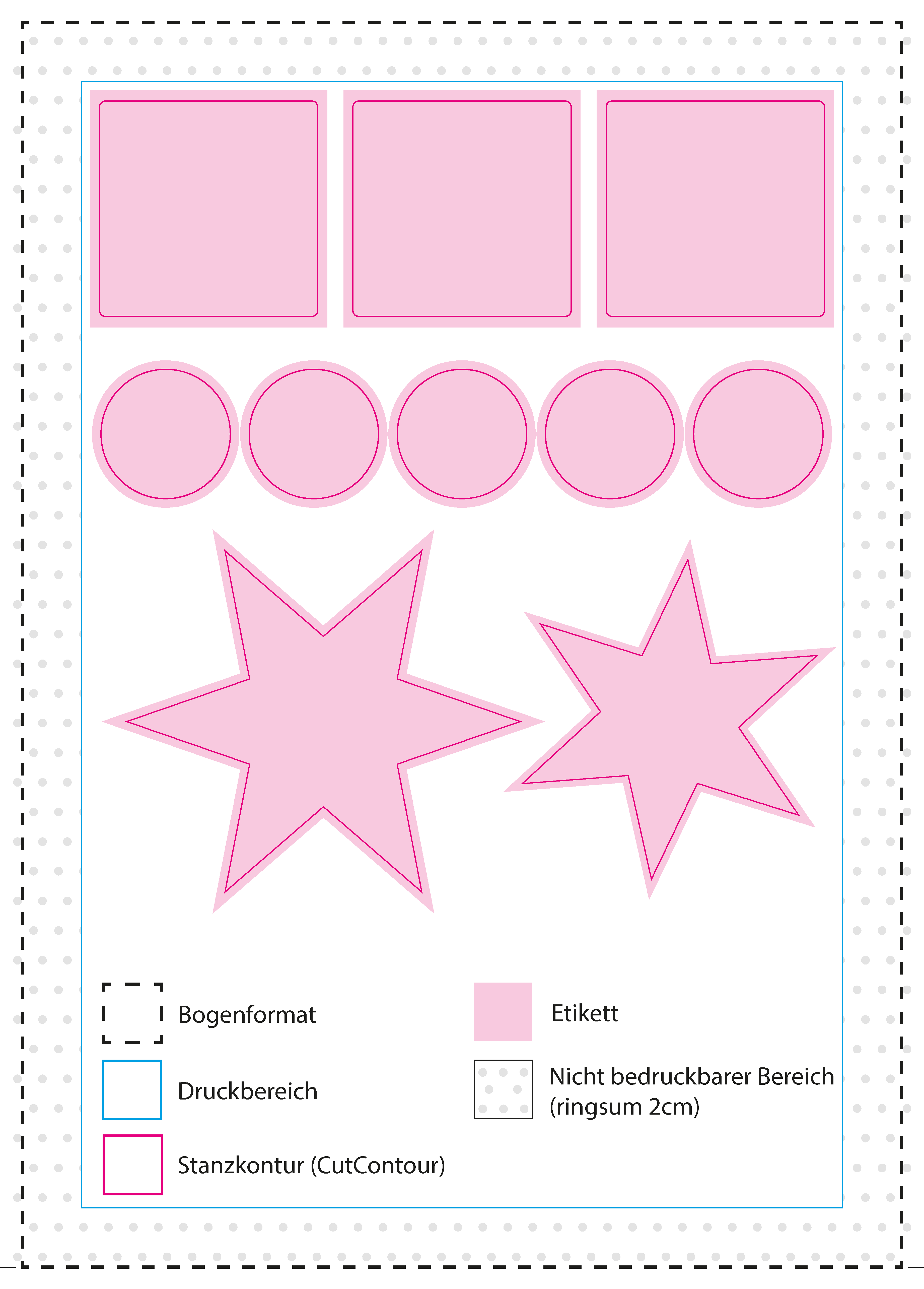 Druckdaten Vorgaben für Etiketten Freiform