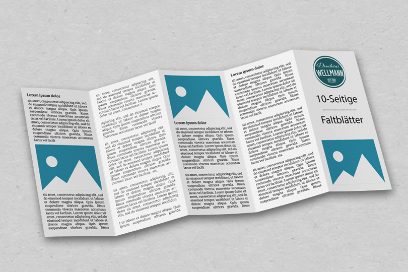 Folder | DIN Lang | 10-Seiten | Leporello | Zickzackfalz